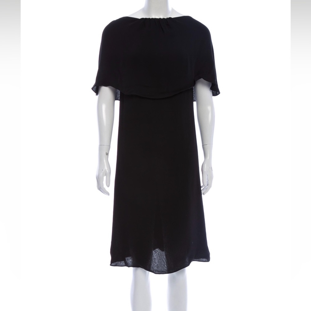 Jil Sander Black Gothic Cape Avant Garde Dress